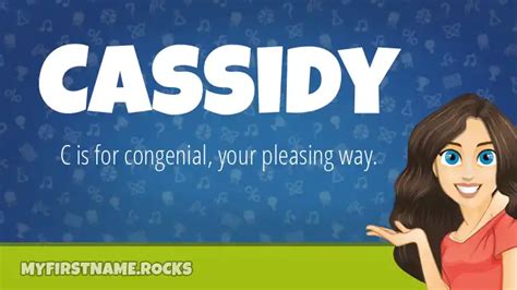 casssidy|Cassidy (given name) .